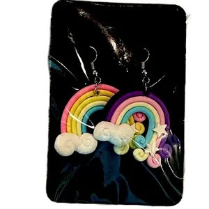 Artisan Whimsical Rainbow‎ Dangle Earrings thumbnail 3