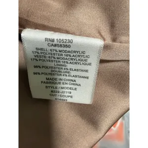 Joie Womens Faux Fur Vest Blush Pink Tan Tiered Sleeveless Jacket Size M thumbnail 3