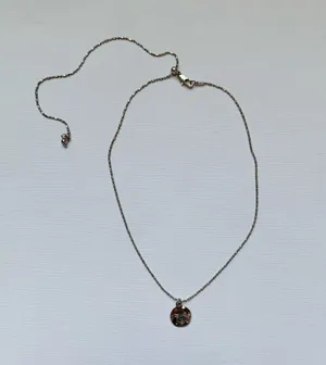 Handmade Adjustable Silver Sand Dollar Pendant Necklace thumbnail 4