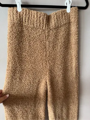 Skims Women’s Teddy Bouclé Cozy Knit Pants in Camel Size Small/Medium thumbnail 6