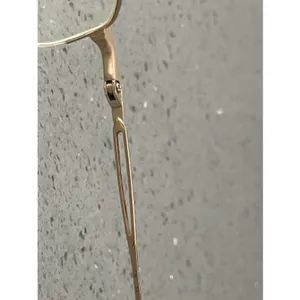Safilo Eyeglasses Frames ONLY Gold Metal Full Rim 52-19-135 Gold Italy Half Rim thumbnail 8
