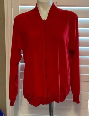 Westbound Women's Bold Red Bomber Jacket thumbnail 1