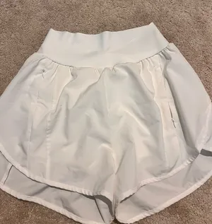 White Workout Shorts thumbnail 1