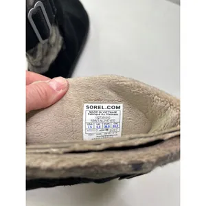 Sorel Campus boots in black suede and a gray chevron. NWOB. Size thumbnail 6