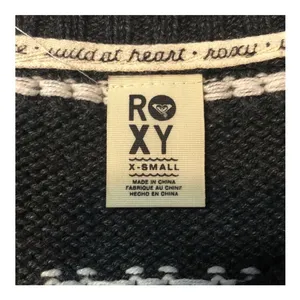 Roxy Knit Sweater Dress XS Gray White Cozy Cabin Core Fall Winter Dress thumbnail 4