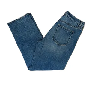 Loft | High Rise Straight Cotton Jeans in Vintage Mid Indigo Wash Size 6 / 28" thumbnail 13