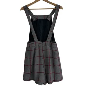 Missguided Playsuit Romper Black White Houndstooth Plaid Dark Academia Size‎ 10 thumbnail 5