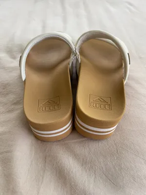 Reef Kaia 2-Bar Platform Slide Sandals White/Tan - Size 7 thumbnail 5