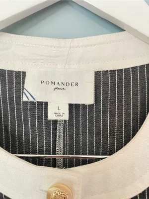 Tuckernuck Pomander Place Voileta Black Stripe Mini Dress Size Large thumbnail 5