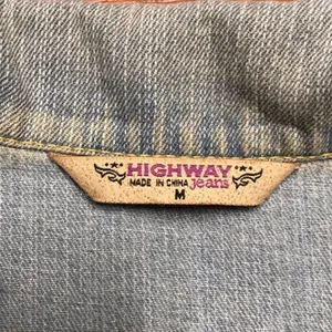 Highway Denim Sleeveless Vest, Med thumbnail 2