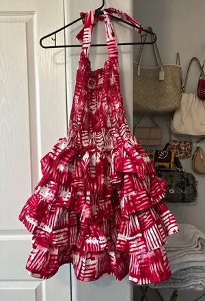 Ruffle mini dress Red Size M thumbnail 1