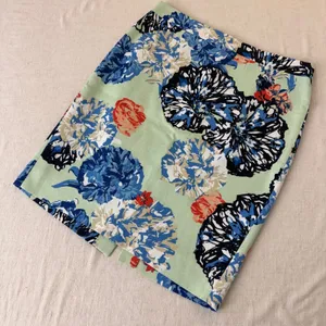 J.Crew Womens Floral Cotton Pencil Skirt‎ Mint Blue Green Size 8 thumbnail 8