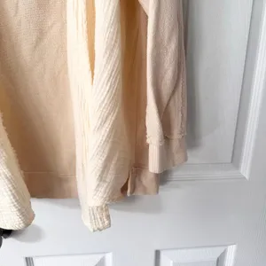 By Anthropologie Yvonne Dolman Cream Open Waterfall Shawl Cardigan NWT Small thumbnail 6