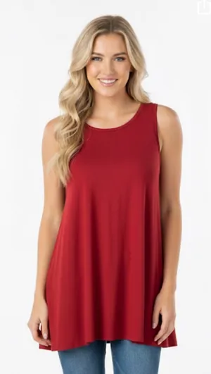 Cranberry color sleeveless top size large thumbnail 1