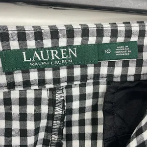 Lauren Ralph Lauren pants Black white Check Gingham print Size 10 thumbnail 5
