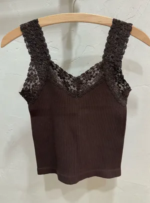 Boutique Lace trim Tank Top thumbnail 1