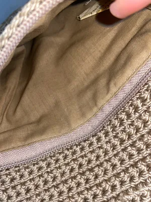 Handcrafted Woven Crossbody Bag in Beige thumbnail 9