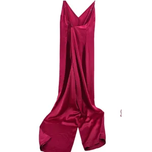 Victoria's Secret Jumpsuit Womens M 407875-EQU Pink Satin Wide Leg EUC thumbnail 2