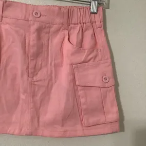 Pastel Pink Girly Feminine Preppy‎ Coquette Casual Cargo Micro Mini Skirt Small thumbnail 3