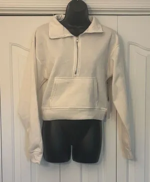 Better Together Cream Half-Zip Pullover Women XS thumbnail 1
