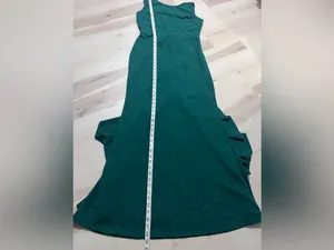 Lulus NWT Women XL Emerald Exquisite Refinement Backless Bow Ruffled Maxi Dress thumbnail 10