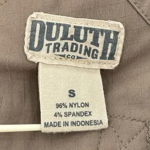 Duluth Trading Heirloom Gardening Overall Shorts Taupe Tan Homestead Work Size S thumbnail 5