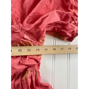 Free People Peony Babydoll Mini Dress Red Floral Puff Sleeve Boho Fall Womens S thumbnail 7