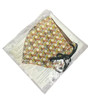 Tory Burch Geometric Print 2 Layer Adjustable Fashion Face Mask thumbnail 1