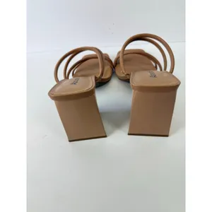 NWOT Abound Austyn Strappy Sandals Patent Leather Block Heel Neutral Nude Tan 9 thumbnail 5