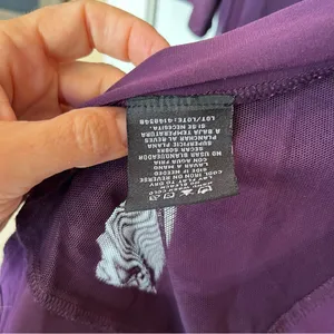 R & M Richards Vintage Open Front Top Duster Sheer Purple Long Sleeve XL Loose thumbnail 7