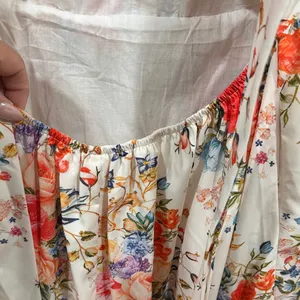 Floral Ruffle Tiered maxi dress Pink Size L thumbnail 8