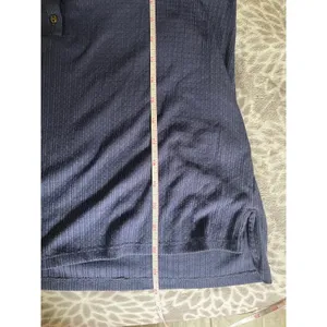 GH Bass Ribbed Henley Top Small Navy Blue Pointelle Gorpcore Granola Minimalist‎ thumbnail 6