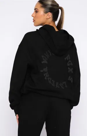 White Fox Project 5 oversized hoodie ink colour size S/M thumbnail 1