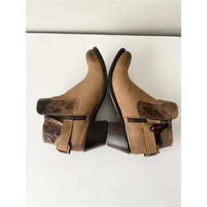 J.B. Dillon leather leather distressed western ankle boots NEW 10 thumbnail 6