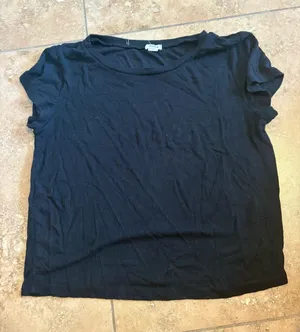 Garage Black Ribbed Short Sleeve Tee thumbnail 1