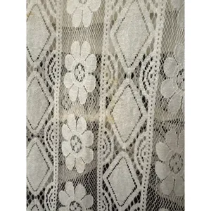 Cream Bohemian Dress Boho Floral Lace Crochet Pom Pom High Low Neutral Resort thumbnail 9