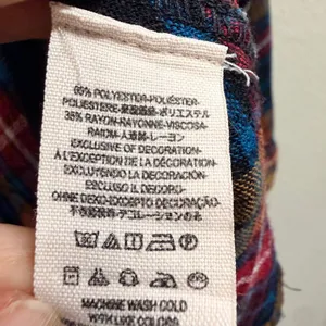 Free People Plaid Button Down Shirt‎ Multicolor Flannel Womens Small- Fall Cozy thumbnail 6