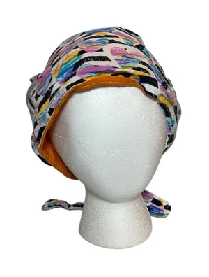 Handmade Men/Women Surgical Scrub Cap Lined Geometric Hearts‎ 100% Cotton thumbnail 1