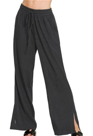 Zenana Linen Drawstring Pants‎ thumbnail 1