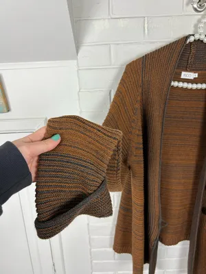 Rico Handmade in Thailand Knit Cardigan Sweater Size L thumbnail 9
