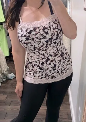 Ann Taylor floral tank top size medium thumbnail 1