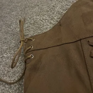 Brown Faux Suede Wide Calf Over Knee-High Women's Boots thumbnail 2
