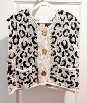 These Three Boutique Leopard sweater vest thumbnail 1