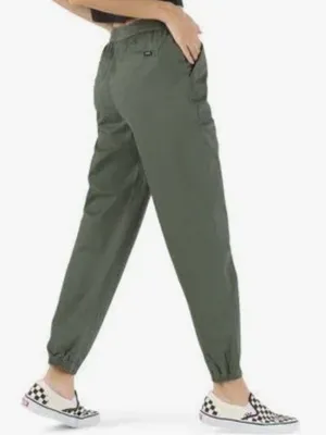 Vans Chamber II Jogger Women's Elastic Waistband Army Green Size XL Cotton Blend thumbnail 7