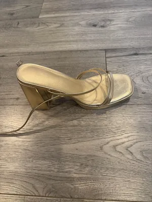 Soda Gold Platform Wedges thumbnail 3
