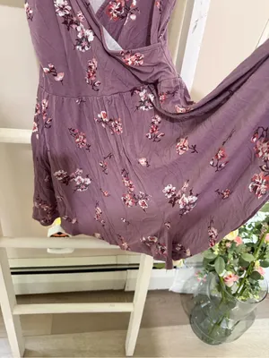 Garage Mauve Floral Spaghetti-Strap Romper thumbnail 6