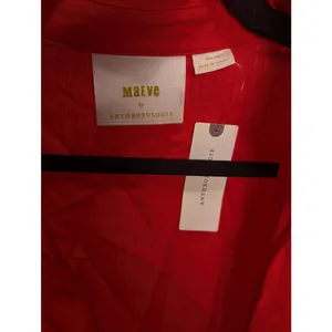 Anthropologie Maeve red/orange wrap shirt Medium thumbnail 4