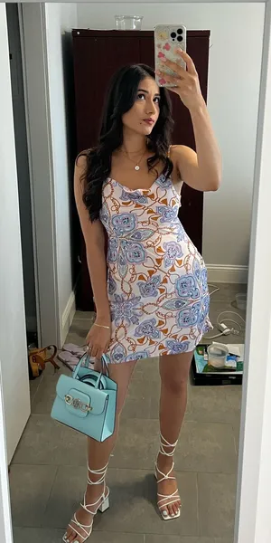 Mini pattern dress Multiple thumbnail 1