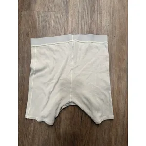 SKIMS Cotton Rib Boxer High Waisted‎ Ribbed Lounge Shorts Bone Grey Large thumbnail 2