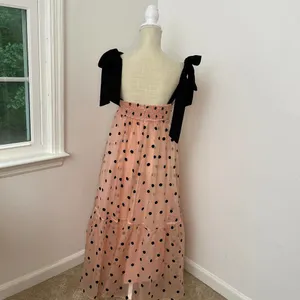 Pink and Black Polka Dot Dress with Bows - Boutique Brand NEW - Small thumbnail 3